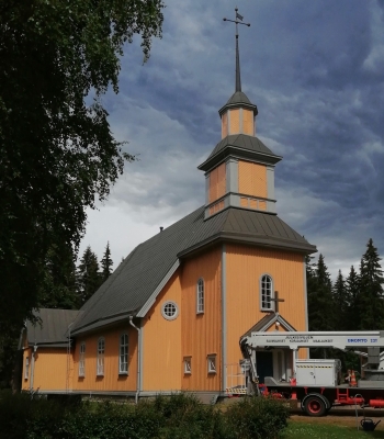 Muroleen kirkon ulkopuolien maalaus loppu suoralla 2022 (jonka maalasimme 1999 aikaisemmin)