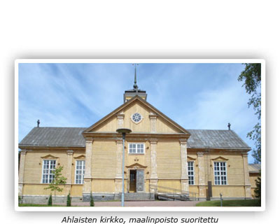 Ahlaisten kirkko, maalinpoisto suoritettu