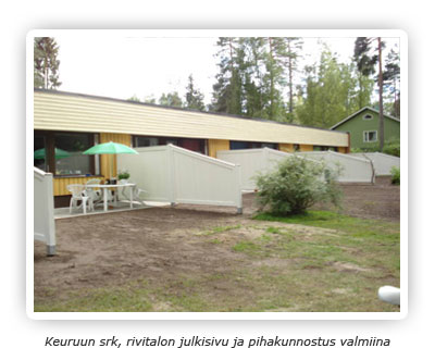 Keuruun srk, rivitalon julkisivujen ja pihojen kunnostus