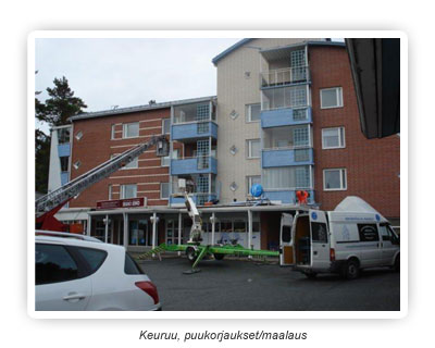 Keuruu, puukorjaukset ja maalaus