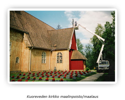 Kirkon maalinpoisto ja maalaus