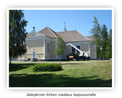 Jalasjärven kirkon maalaus loppusuoralla