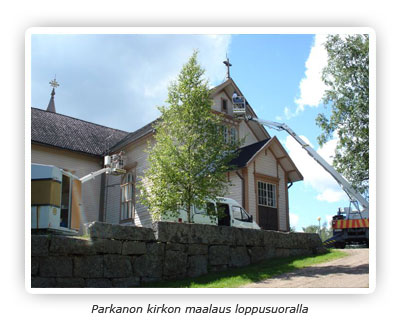 Parkanon kirkon maalaus loppusuoralla