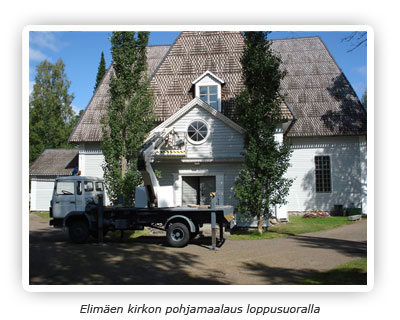 Elimäen kirkon pohjamaalaus loppusuoralla