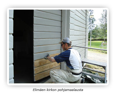 Elimäen kirkon pohjamaalausta